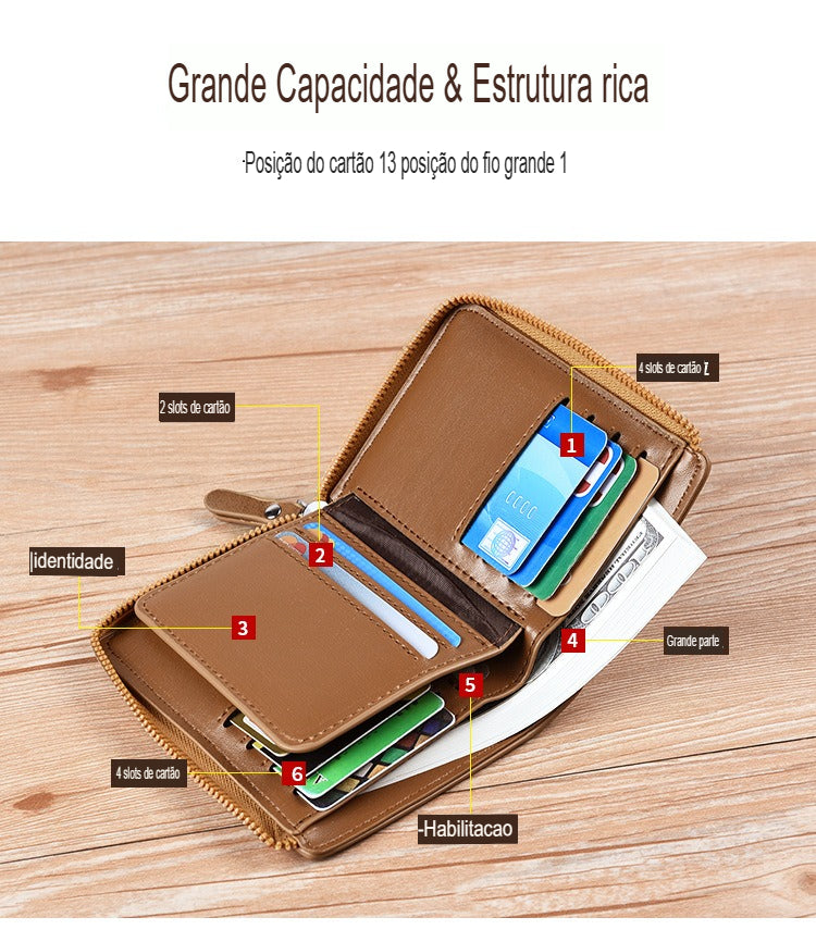 Carteira de Couro Masculina
