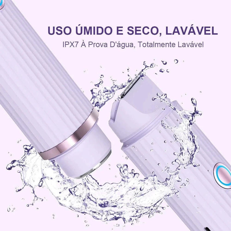 Depilador Elétrico Recarregável com Navalha Dupla